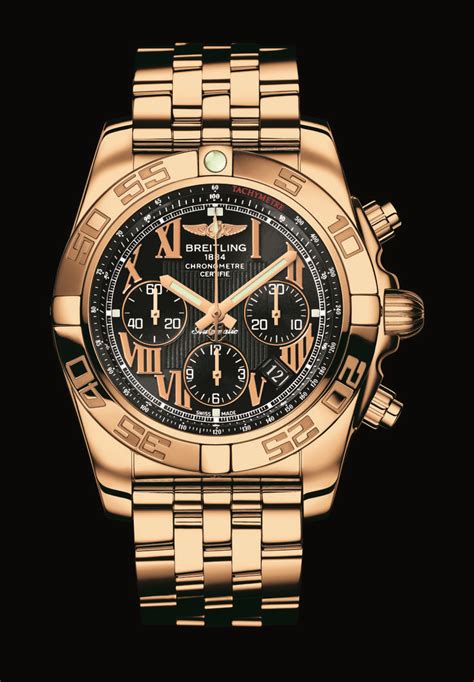 breitling chronomat 18k rose burgundy|Breitling Chronomat 44 rose gold.